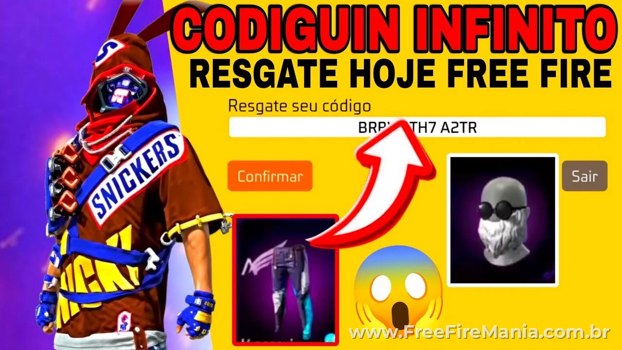 Snickers Free Fire COM BR: Garena confirma parceria oficial com Codiguin até 2026
