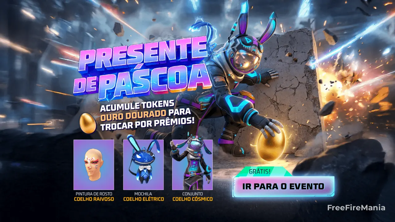 Garena libera Coelho Cósmico grátis, mas exige CS Ranqueado