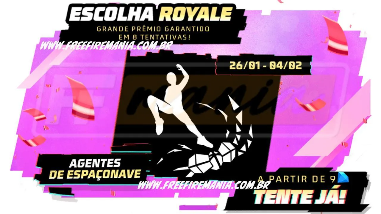 Free Fire: como conseguir Animação MVP Agentes de Espaçonave no Escolha Royale