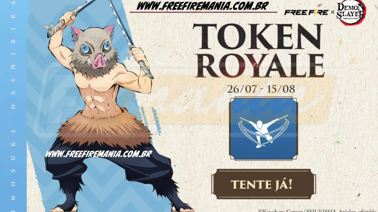 Free Fire: como conseguir Conjunto Inosuke no novo Token Royale