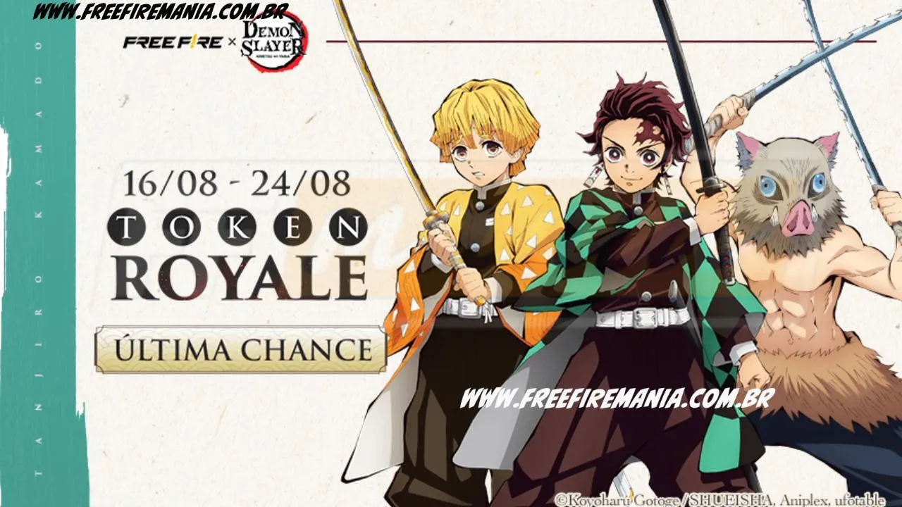 Free Fire: como conseguir Conjunto - Tanjiro no novo Token Royale