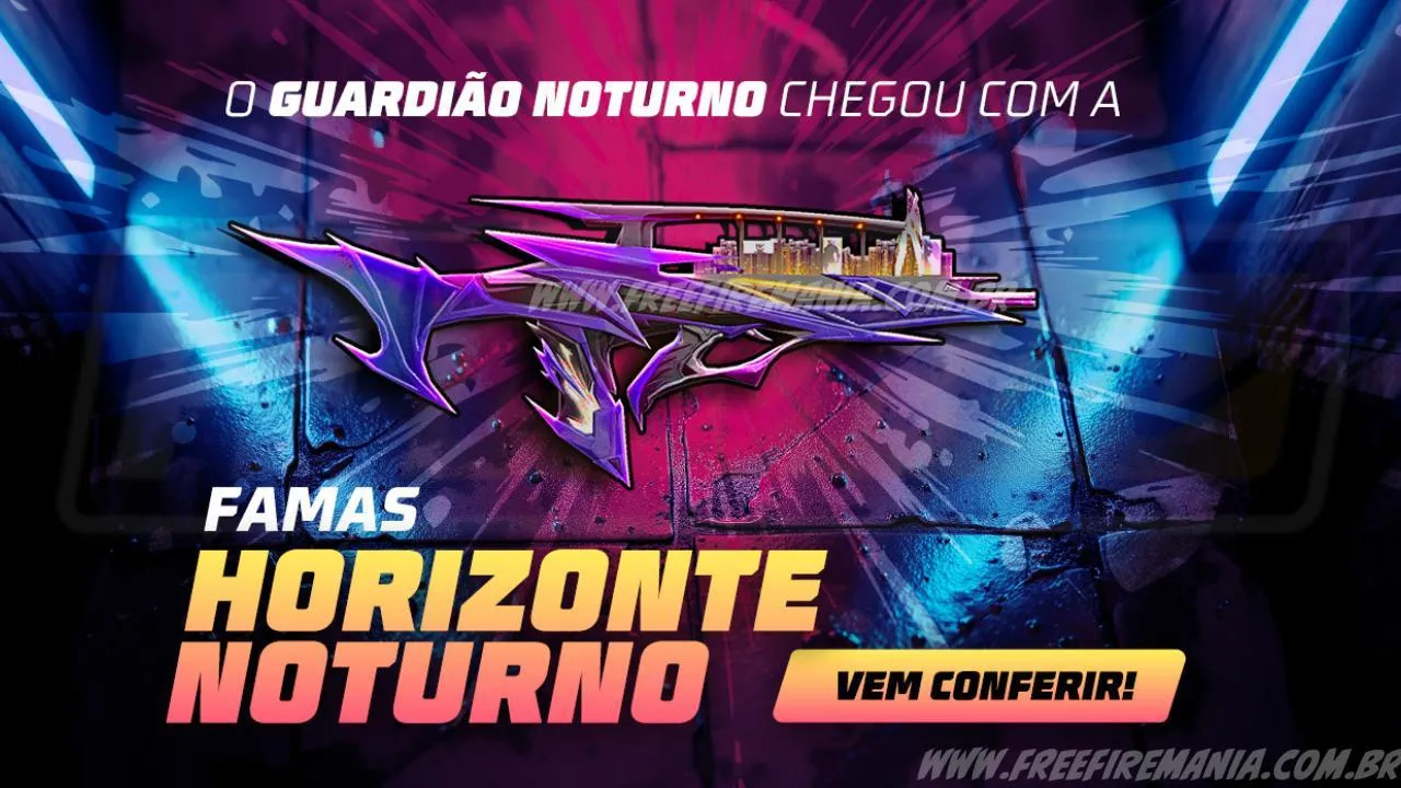Free Fire: como conseguir FAMAS - Horizonte Noturno no novo Token Royale