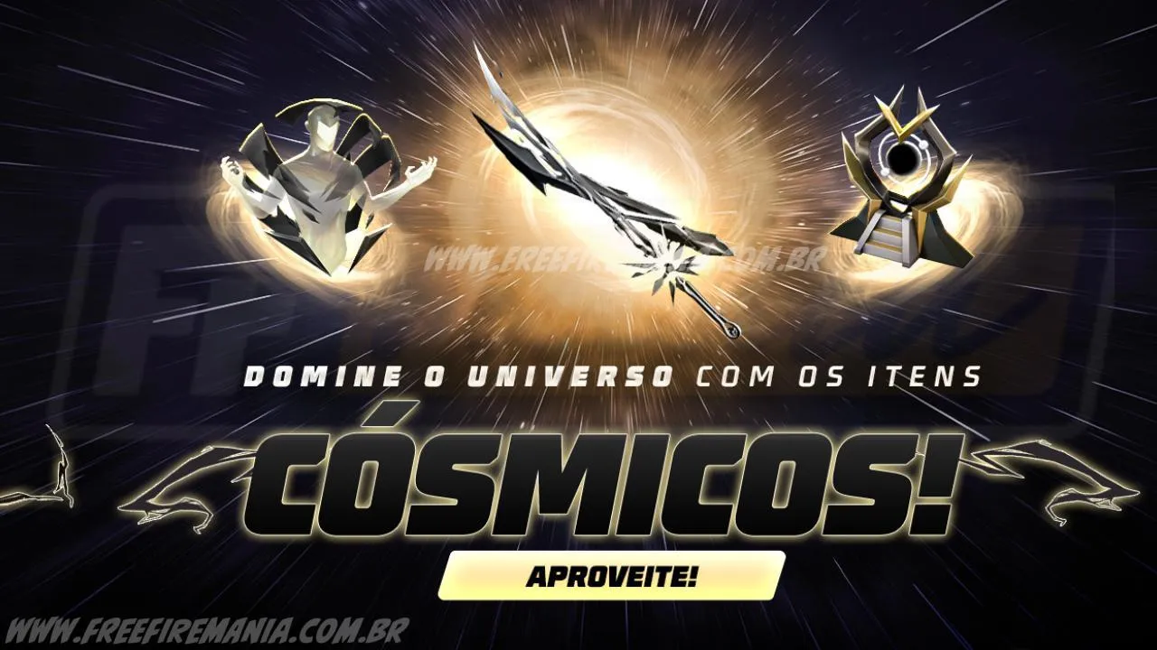 Free Fire: como conseguir Katana - Núcleo Cósmico, Mochila - Ser Cósmico no Escolha Royale