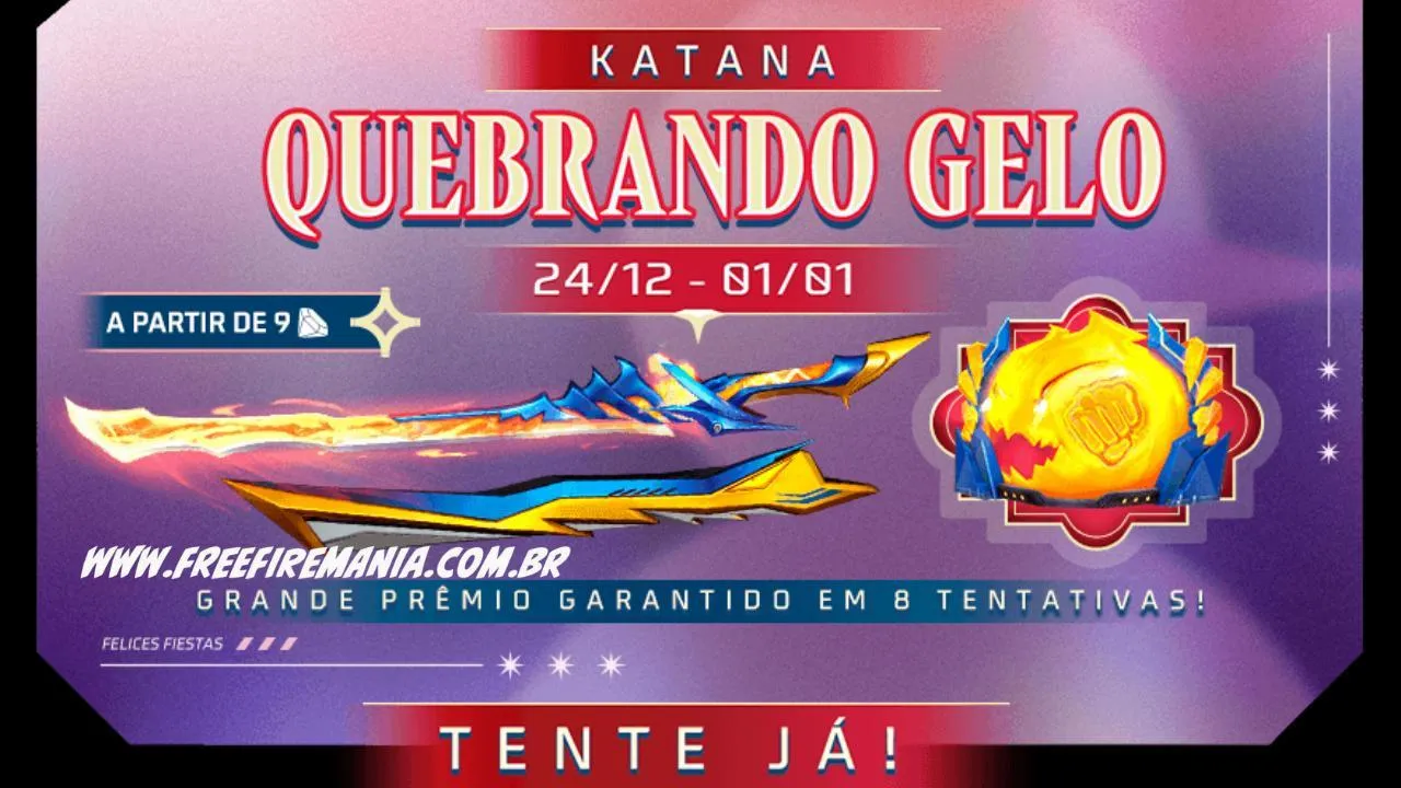 Free Fire: como conseguir Katana Quebrando Gelo no Escolha Royale