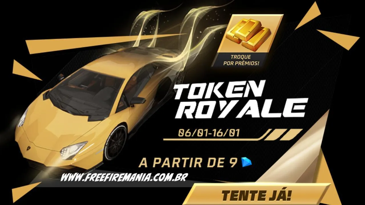 Free Fire: como conseguir Lamborghini Aventador no novo Token Royale