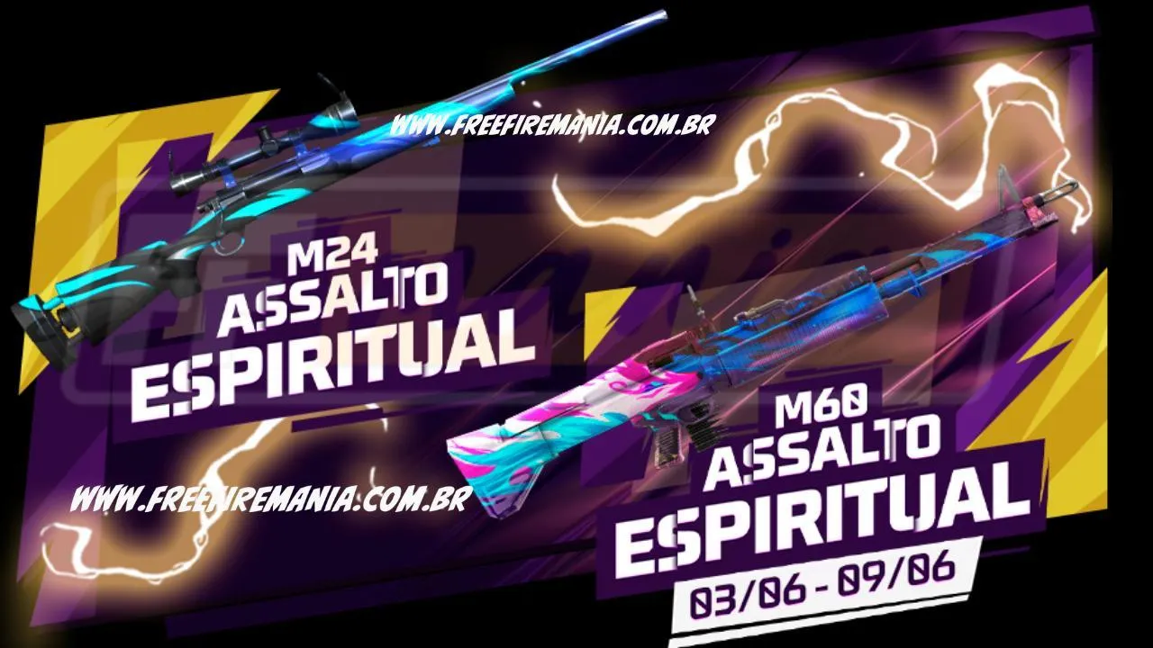 Free Fire: como conseguir M60 -  Assalto Espiritual no Escolha Royale
