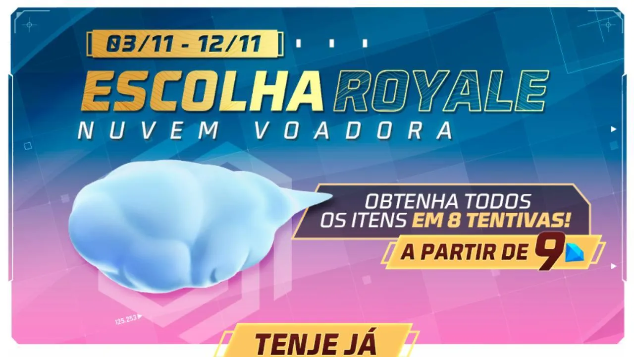 Free Fire: como conseguir Nuvem Voadora no Escolha Royale