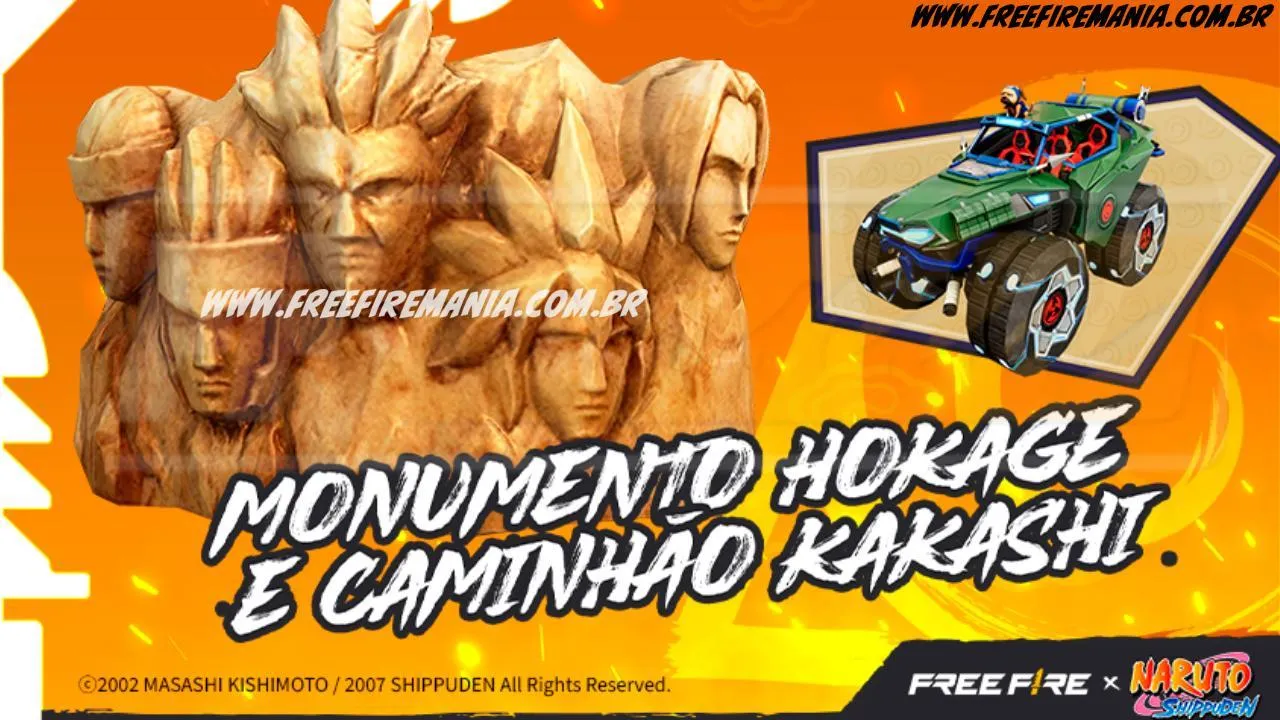 Free Fire: como conseguir Parede de Gel - Monumento Hokage no Escolha Royale