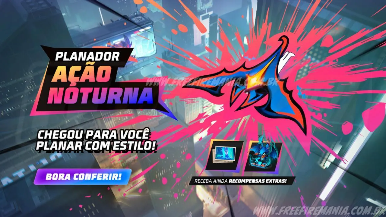 Free Fire: como conseguir Planador - Ação Noturna no Escolha Royale