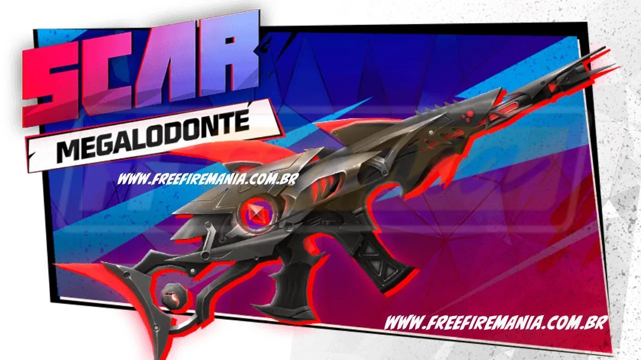 Free Fire: como conseguir Scar - Megalodonte no Escolha Royale