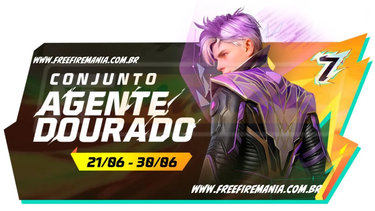 Free Fire: Conjunto Agente Dourado no Torre de Tokens. Saiba tudo!