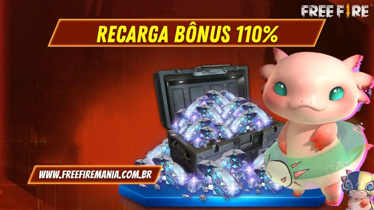 Free Fire dá bônus de 110% em recarga de diamantes nesta semana