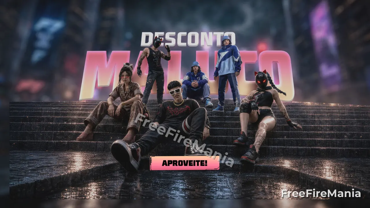 Desconto Maluco do Free Fire muda de novo; Conjunto Predador do Asfalto é a novidade
