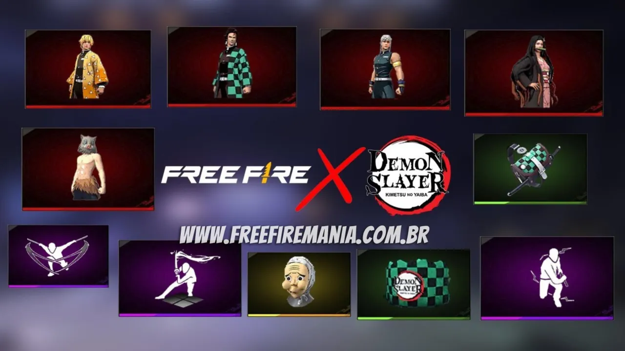 Free Fire e Demon Slayer: Kimetsu no Yaiba se unem em uma nova colaboração