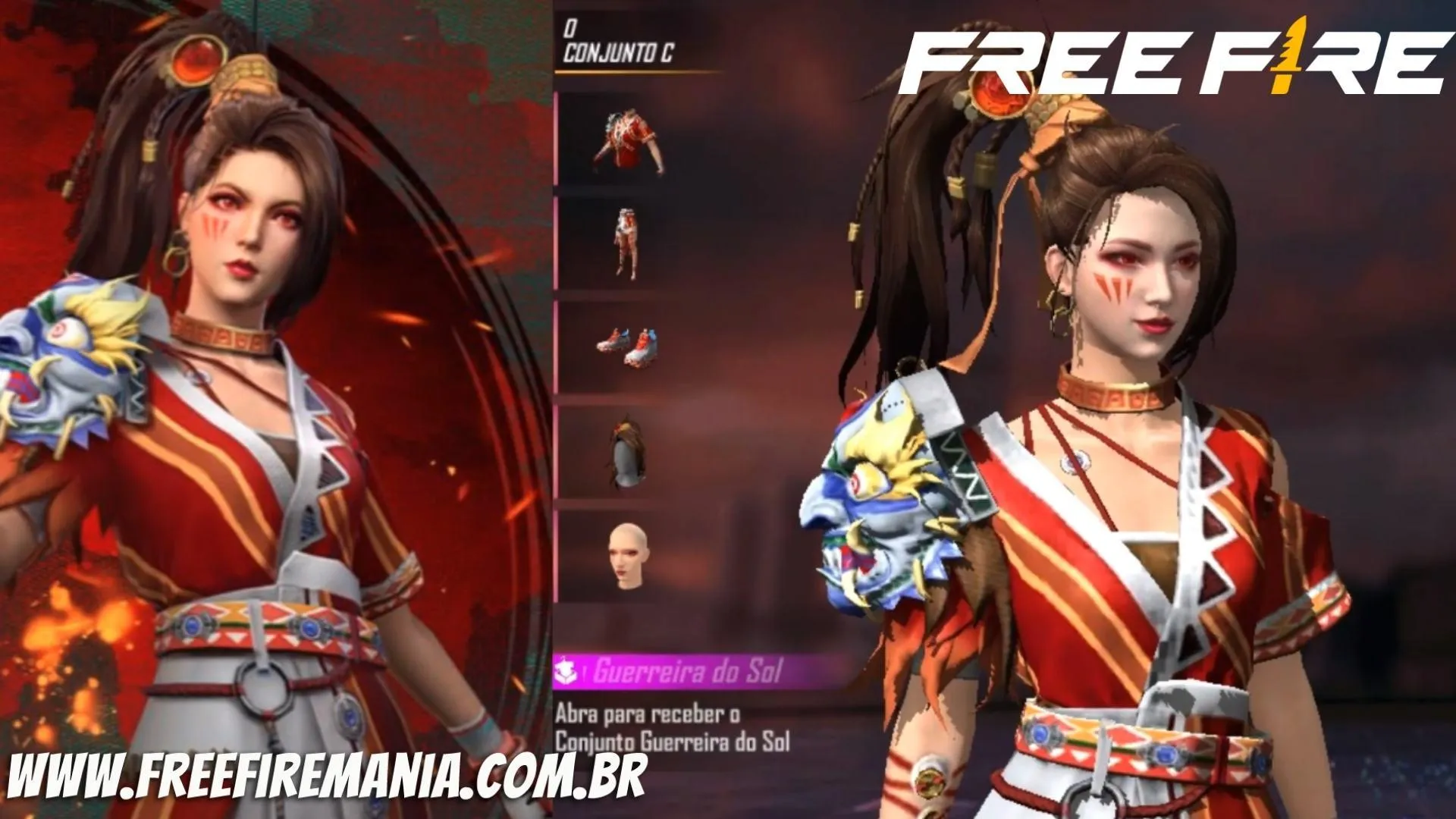 Free Fire Escolha Royale: skin Guerreira do Sol chega nesta segunda (14)