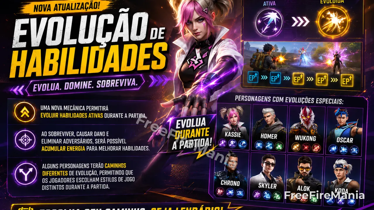 Free Fire terá evolução de habilidades na atualização OB54