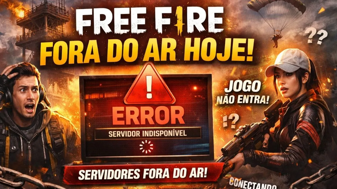 Free Fire fora do ar hoje: servidores caem e jogo não entra