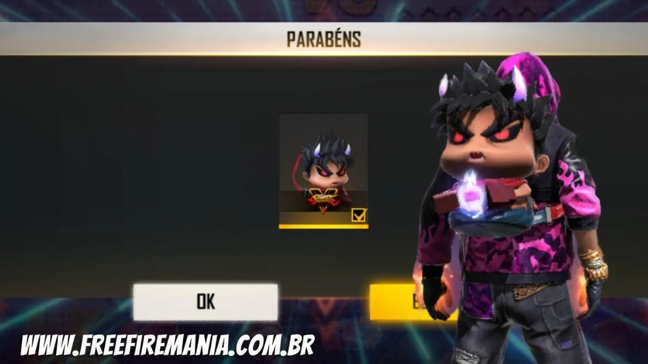 Free Fire: jogadores já podem resgatar a mochila Ryu de graça no Free Fire