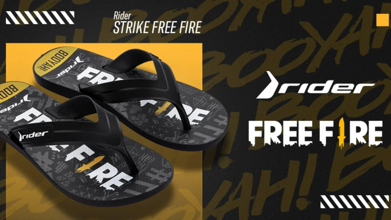 Free Fire lança nova linha de chinelos em parceria com a Rider
