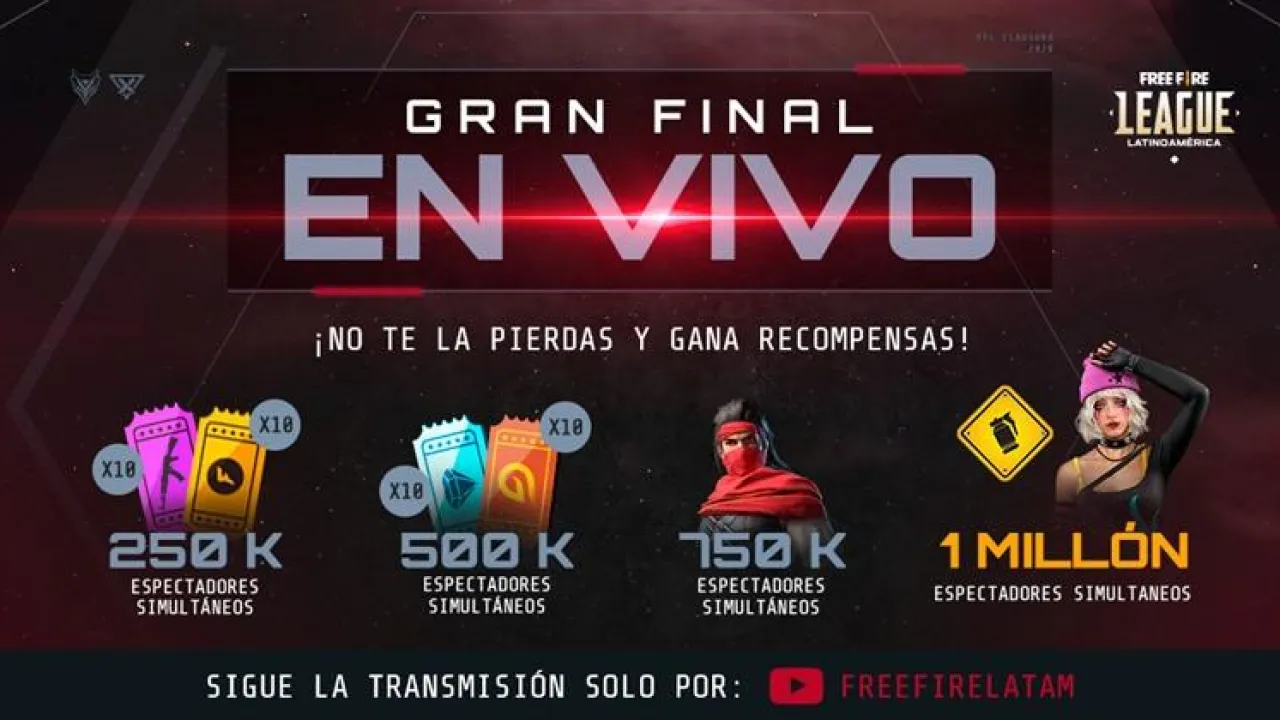 Free Fire League LATAM: Garena libera todas as recompensas da meta de visualizações