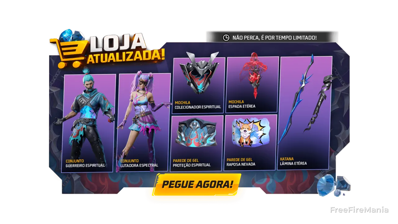 Free Fire atualiza loja após Lei Felca e muda compras