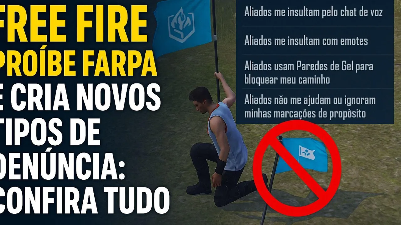 Free Fire proíbe Farpas e cria novos tipos de denúncia: Confira Tudo