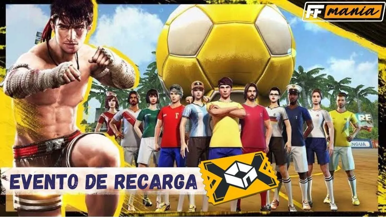 Free Fire: próximo evento de recarga com as camisas de times
