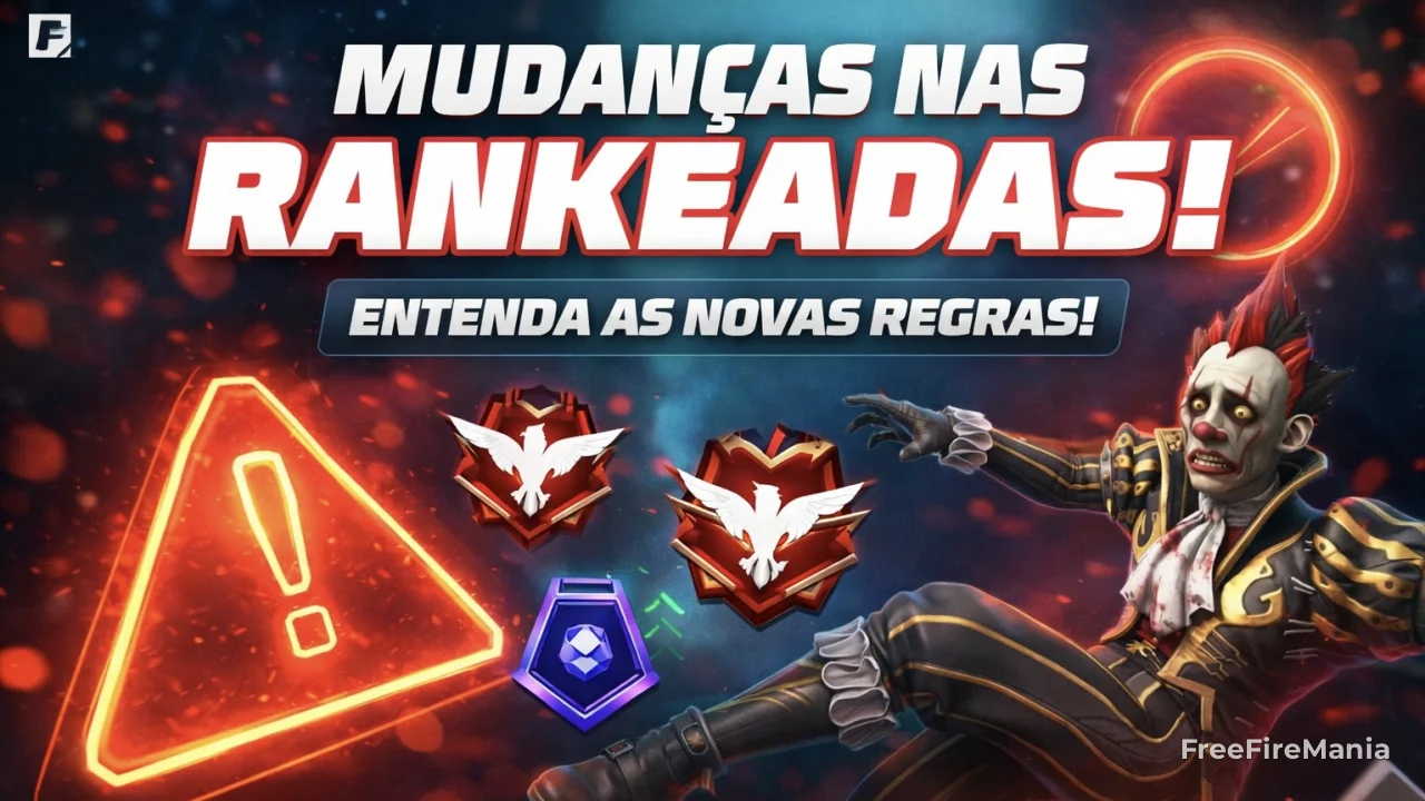Free Fire altera ranqueadas e impede squads desbalanceados