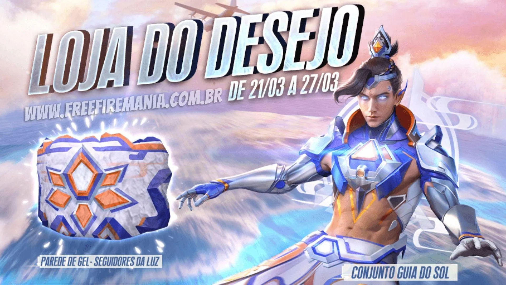 Free Fire recebe Loja do Desejo Guia do Sol em março de 2022