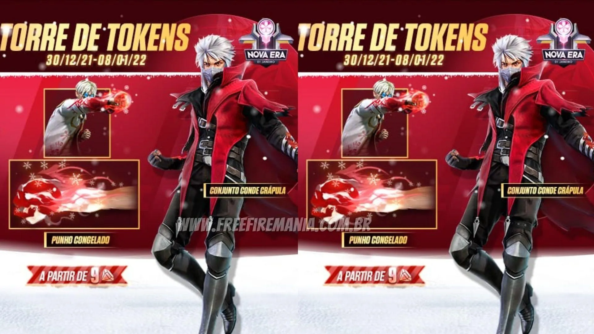 Free Fire recebe o inédito pacote Conde Crápula e Punho Congelado na quinta (30)