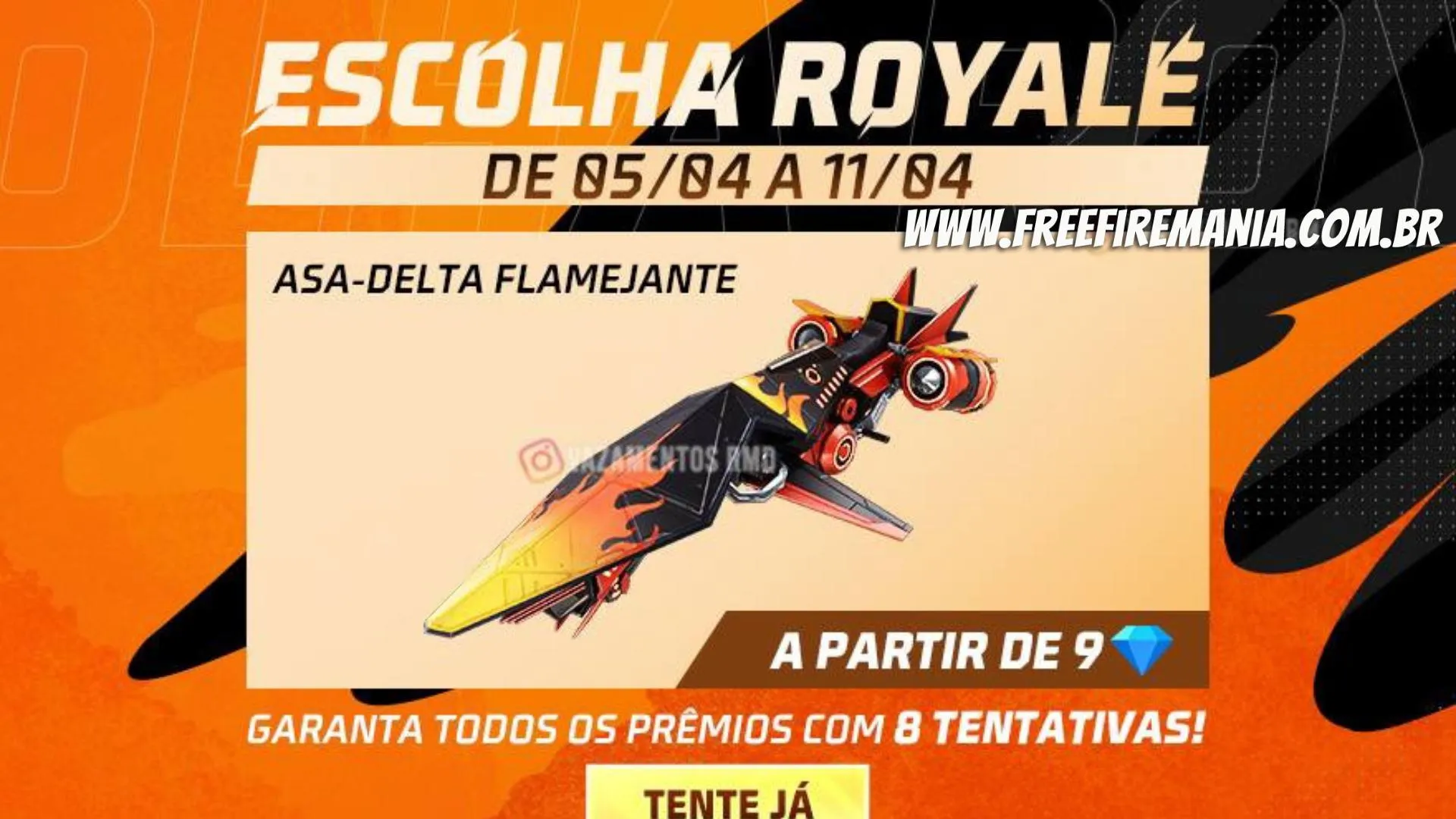 Free Fire retorna com a Asa Delta Flamejante nesta quarta (5)