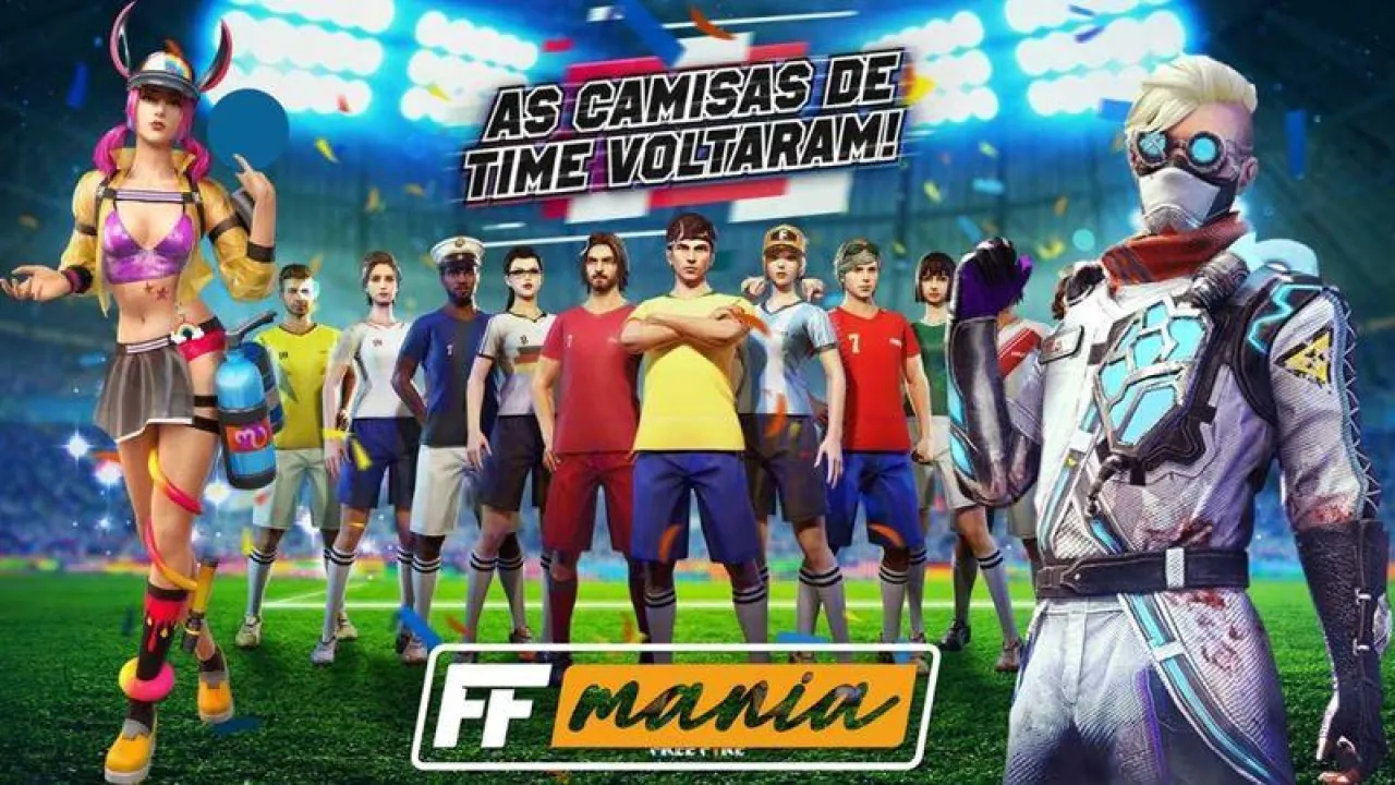 Free Fire: "Tirambaço" traz camisas de times e outros pacotes