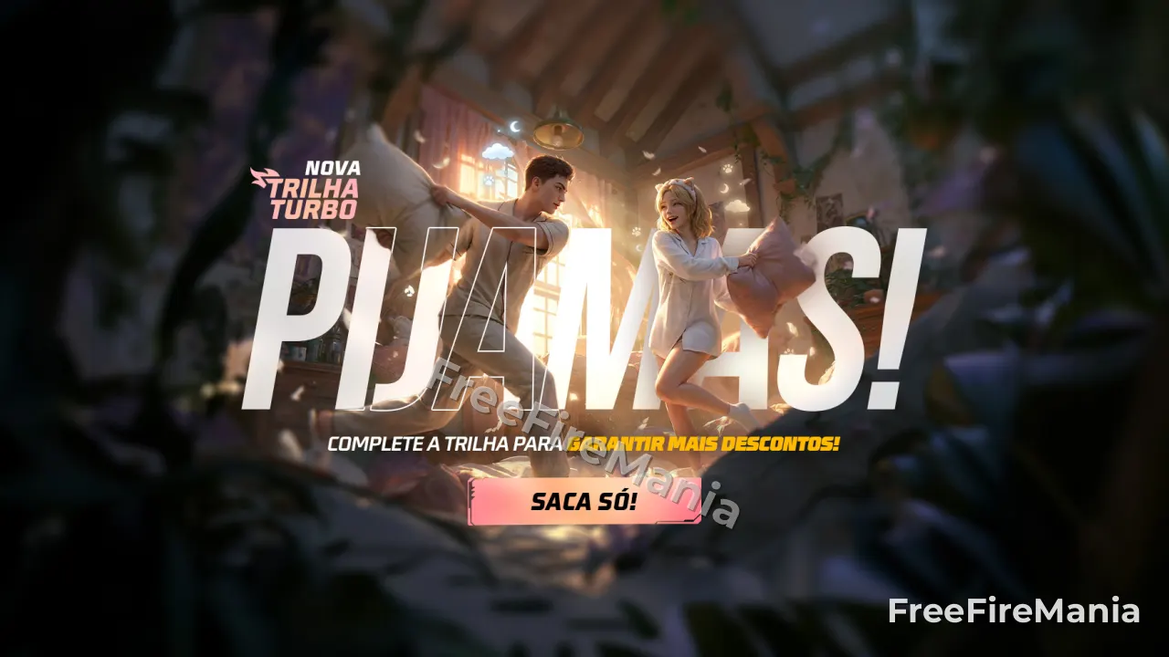 Conjunto Pijama Estiloso chega ao Trilha Turbo Free Fire; entenda como pegar mais barato