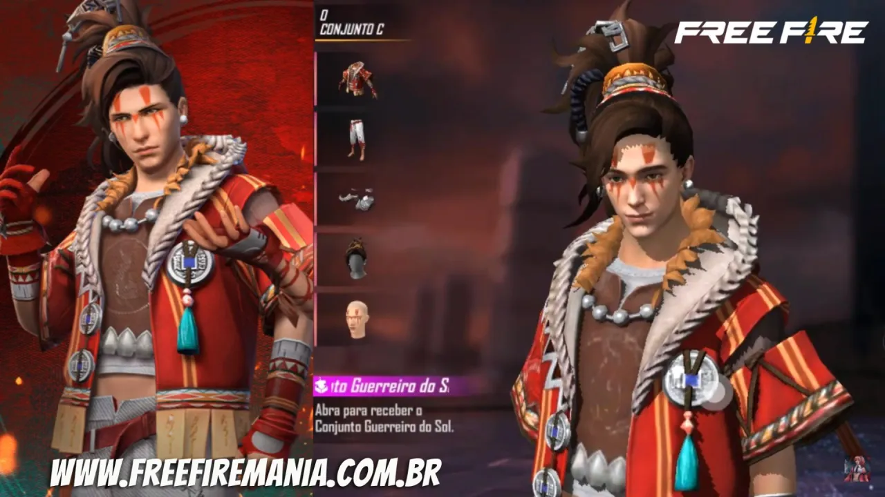 Free Fire Trinca do Desconto: evento retorna nesta terça com o Conjunto Guerreiro do Sol