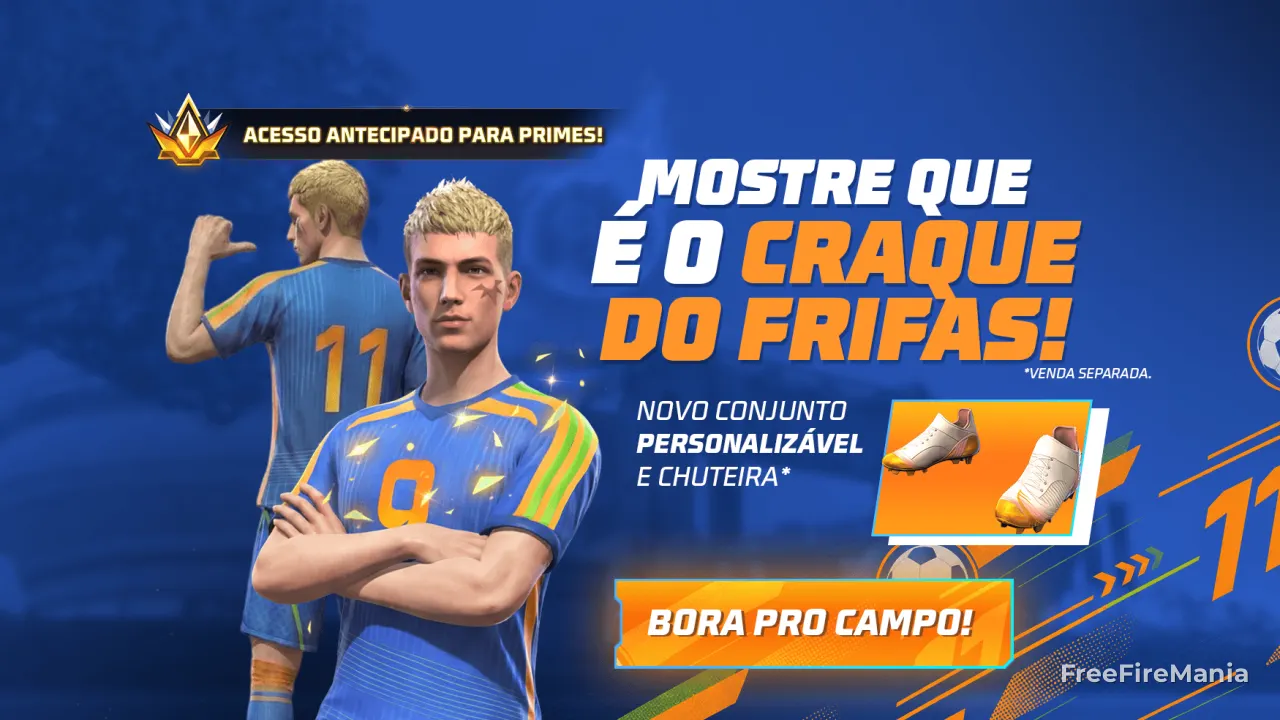 Vira-Carta no Free Fire com Conjunto Craque do Futebol; confira detalhes