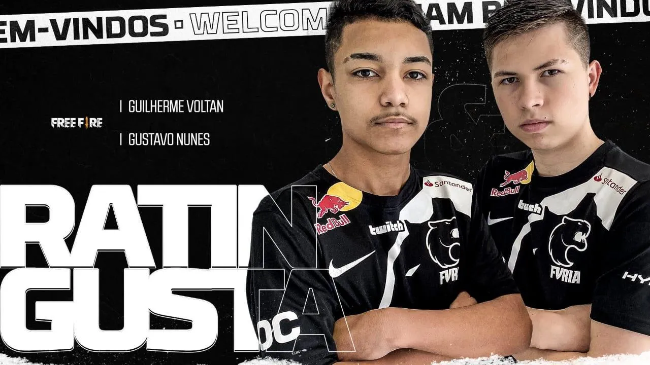 Fúria Free Fire: Gusta e Ratin são os novos contratados da equipe.