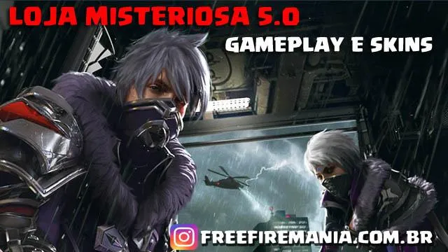 Gameplay com as Skins da Loja Misteriosa 5.0 no Free Fire