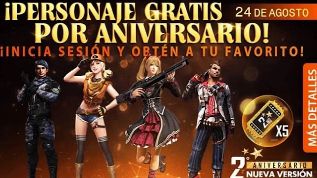 Garena oferece Personagens Grátis para o Aniversário do Free Fire