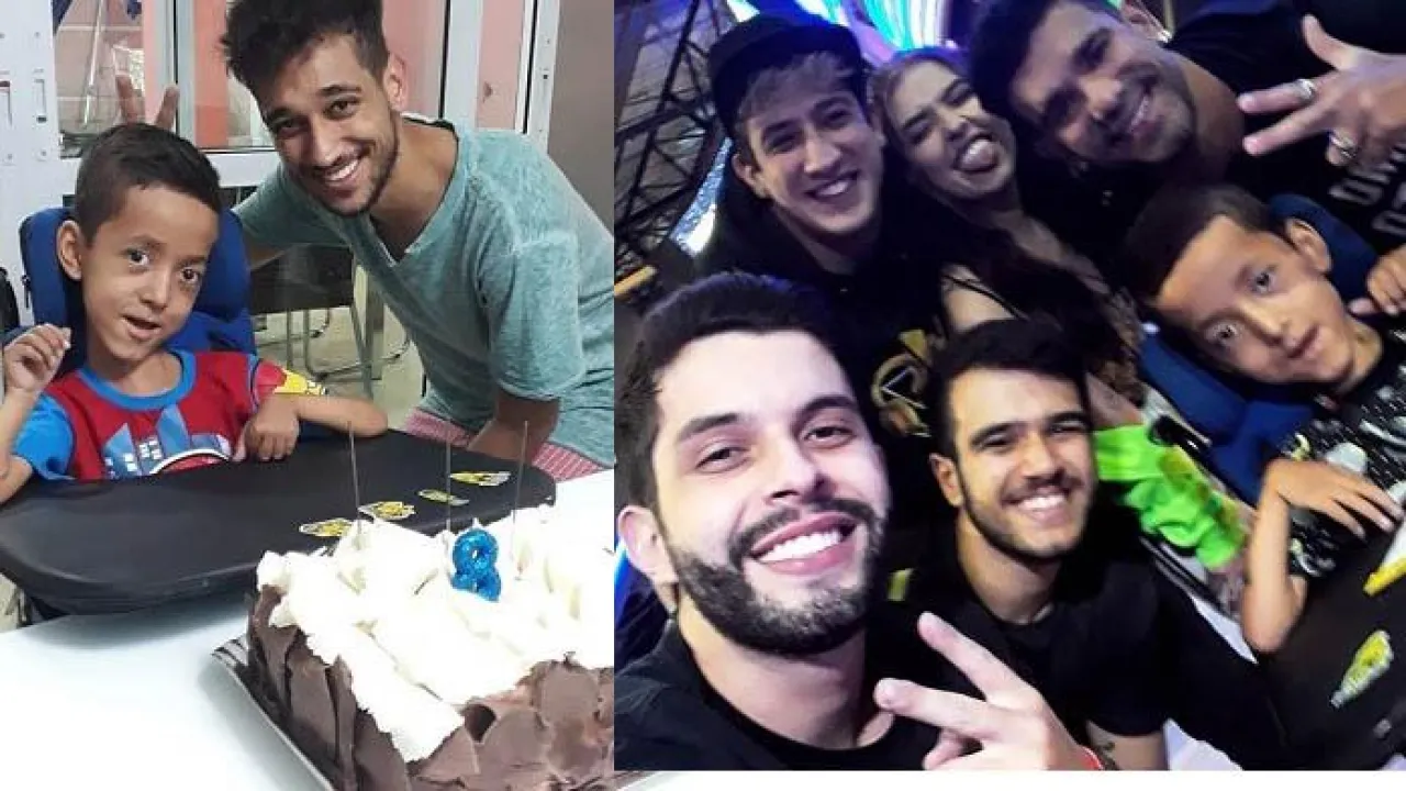 Garotinho com doença rara brilha ao lado de influenciadores do Free Fire na BGS