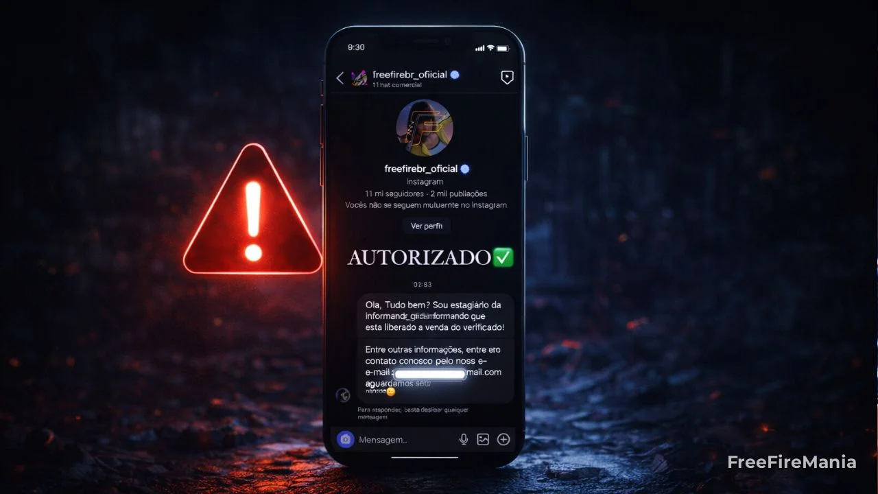 Free Fire alerta sobre golpe de verificado no Instagram