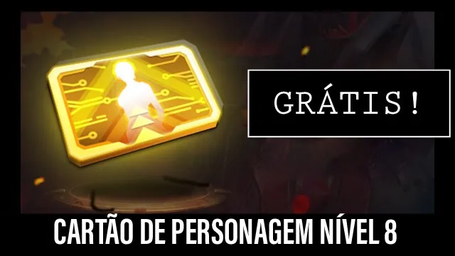 Garena Libera Cartão de Personagem Nível 8 em Free Fire