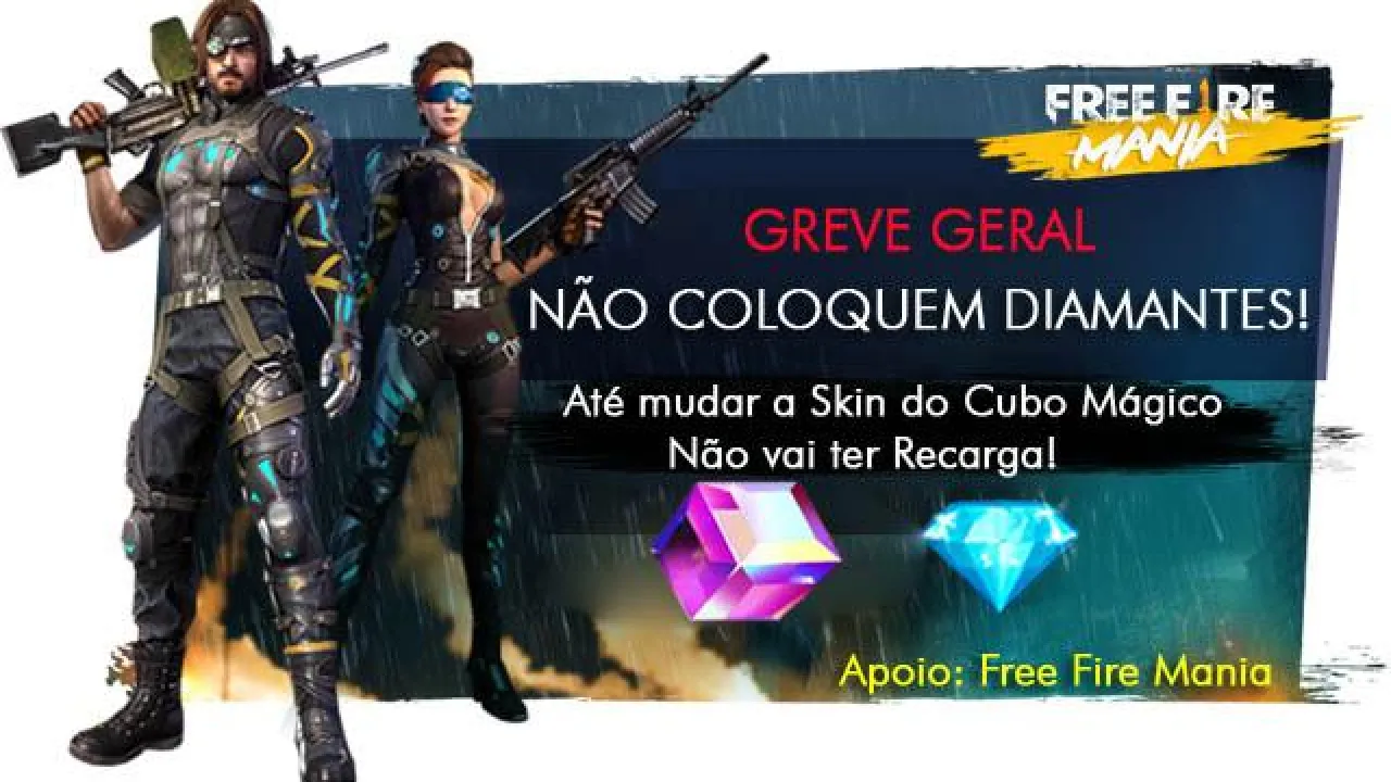 Greve Geral de Diamantes: Jogadores do Brasil Protestam contra Falta de Atualizações no Cubo Mágico em Free Fire