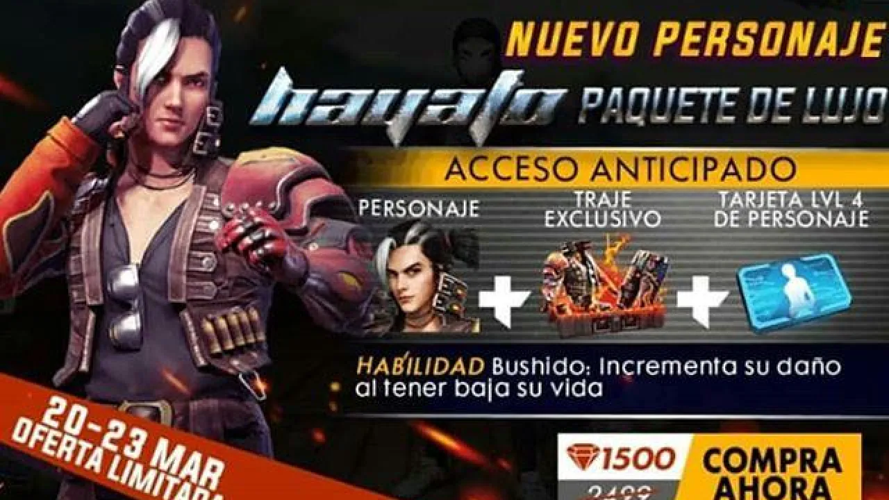 Hayato Pacote de Luxo - Acesso Antecipado em Free Fire