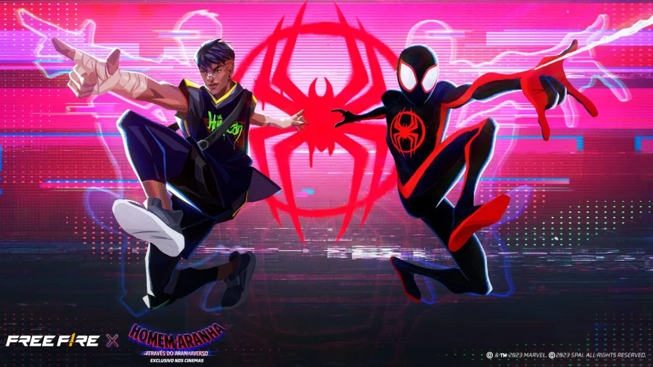 Homem Aranha: Através do Aranhaverso chega ao Free Fire em junho