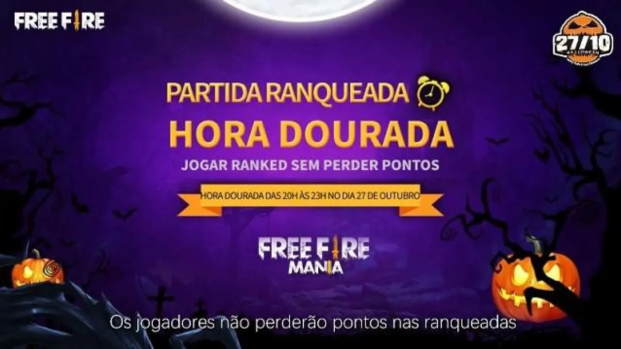 Hora Dourada - Jogue Ranqueada sem Perder Pontos no Free Fire