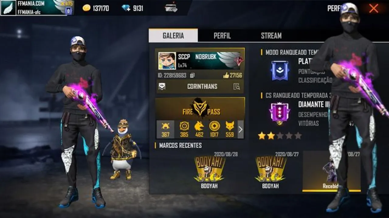 Conheça NOBRU: ID, Estatísticas e Mais no Free Fire