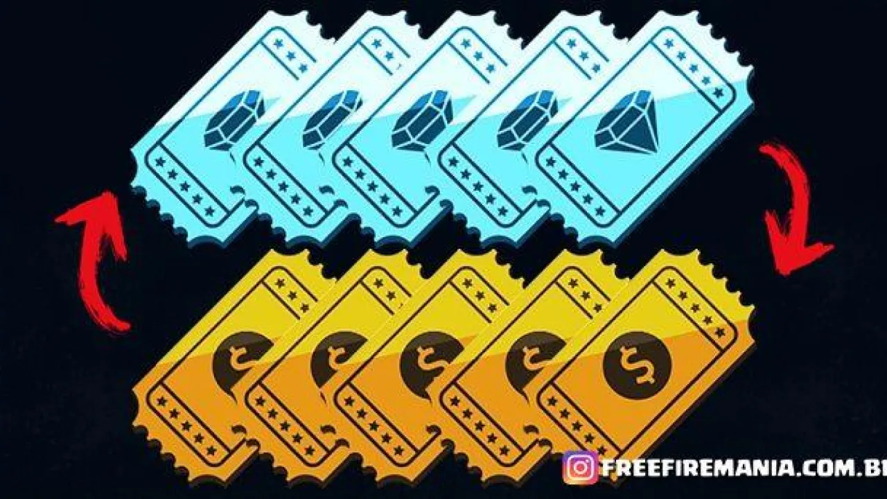 IDEIA: Troca de Tickets do Ouro Royale por Tickets do Diamante Royale no Free Fire