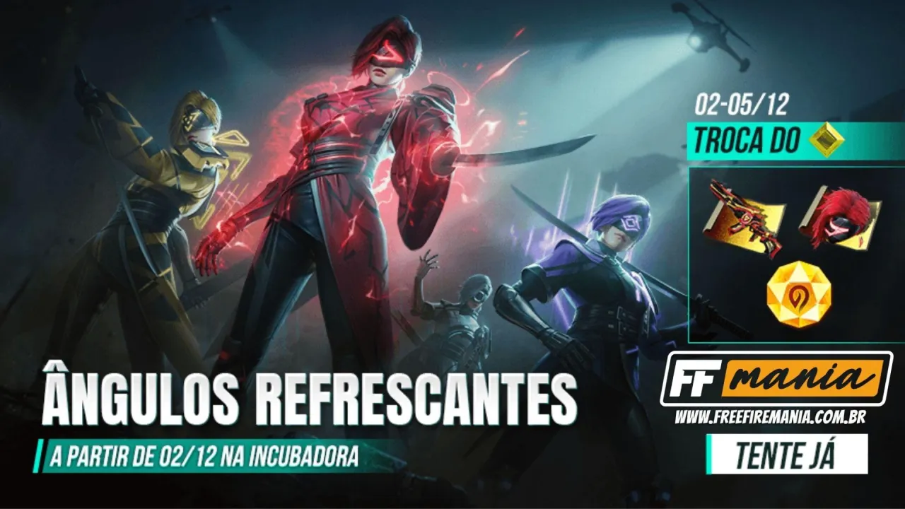 Incubadora Free Fire Dezembro 2021: próximas skins chegam nesta quinta (2); confira os itens