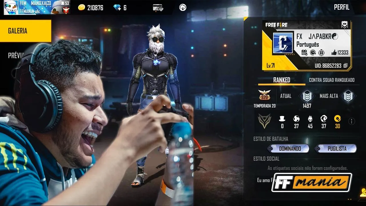 JapaBKR: ID Free Fire, nome real, redes sociais, estatísticas e muito mais