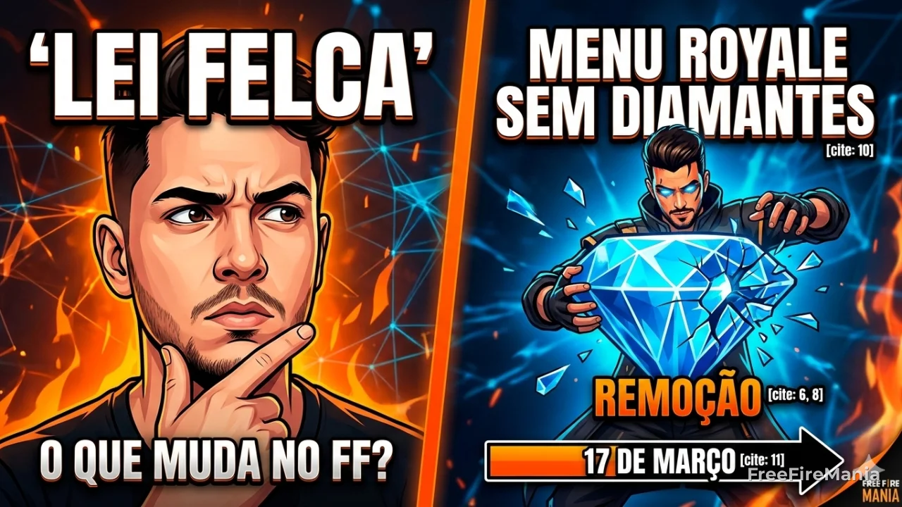 “Lei Felca” remove diamantes do Menu Royale no Free Fire
